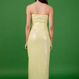 Strapless Sequins Maxi Dress