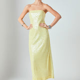 Strapless Sequins Maxi Dress