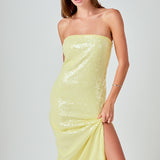 Strapless Sequins Maxi Dress