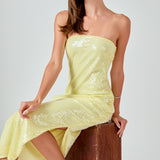 Strapless Sequins Maxi Dress