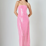 Courtney Strapless Sequins Maxi Dress