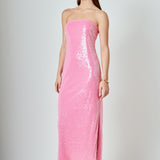 Courtney Strapless Sequins Maxi Dress