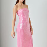 Courtney Strapless Sequins Maxi Dress