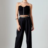 Strapless Denim Top