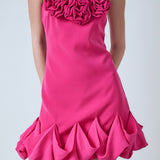 Rose Bubble Mini Dress