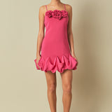 Rose Bubble Mini Dress