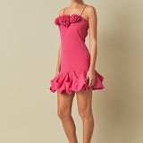 Rose Bubble Mini Dress