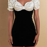 White Combo Mini Dress