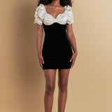 White Combo Mini Dress