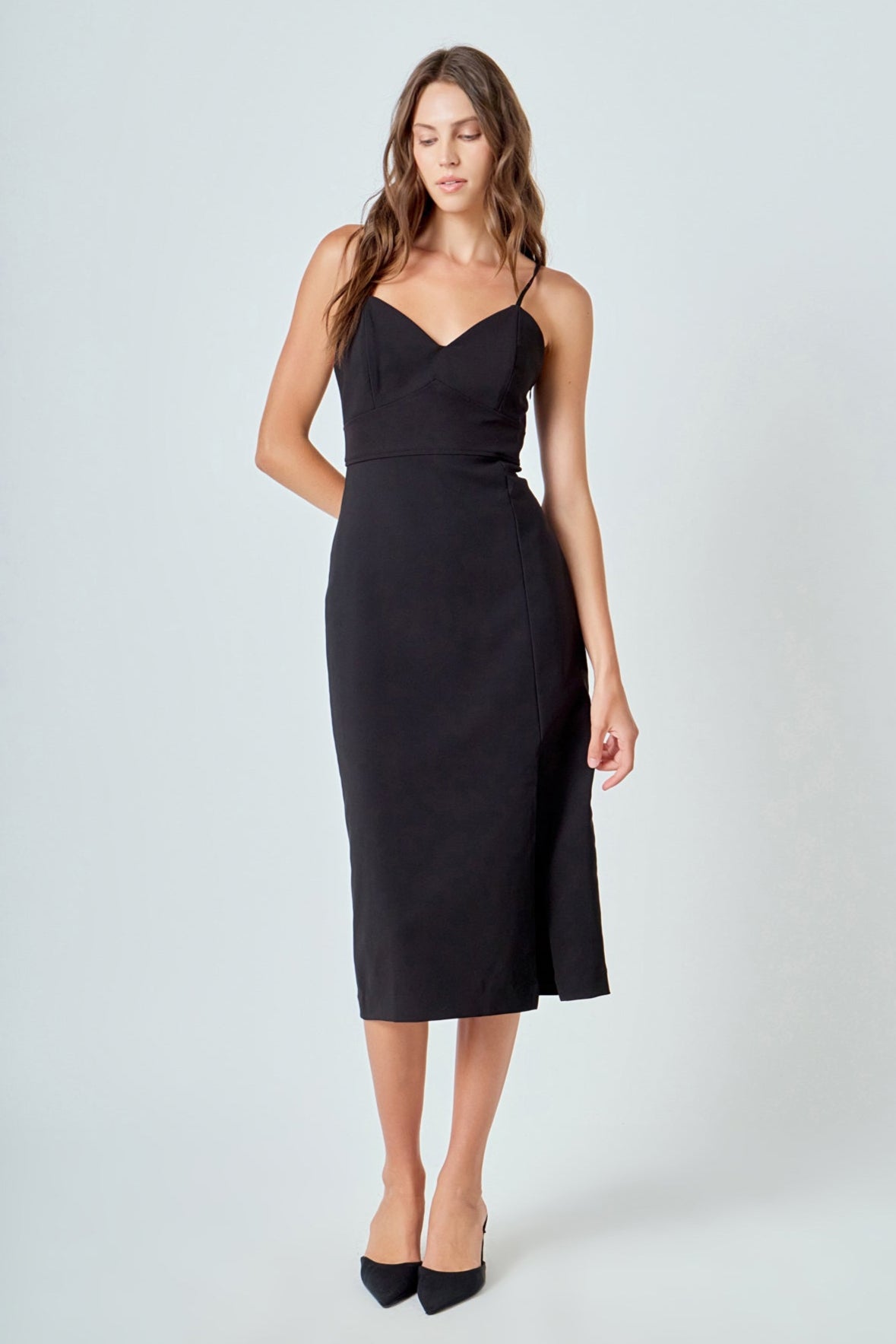 Strappy Midi Pencil Dress Endless Rose Strappy Midi Pencil Dress Endless Rose