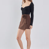 Corsage Mini Skirt