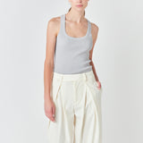 Front Pleat Wide Trousers