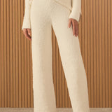 Textured Fuzzy Knit Pants