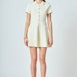 Gemma Jeweled Buttoned Knit Mini dress