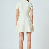 Gemma Jeweled Buttoned Knit Mini dress