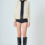 Sequins Bomber Jacket
