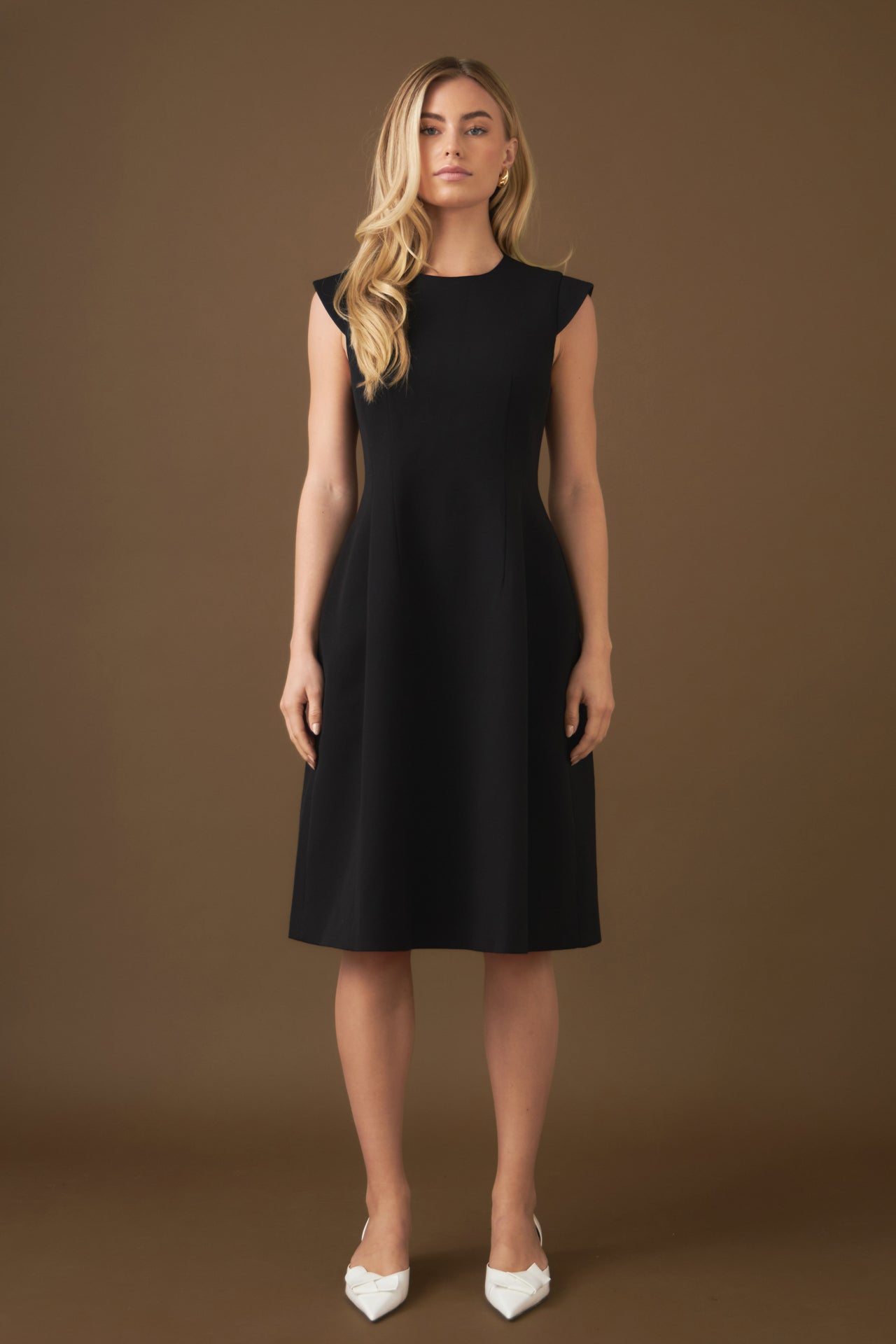 Voluminous Cap Sleeve Midi Dress – Endless Rose