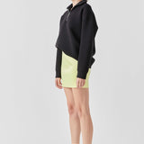 Solid Satin Fit Mini Skirt