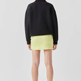 Solid Satin Fit Mini Skirt