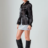 Solid Satin Fit Mini Skirt