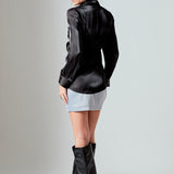 Solid Satin Fit Mini Skirt
