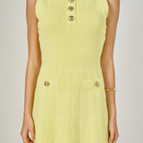 Shank Button Knit Mini Dress