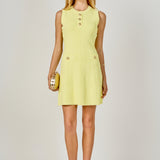 Shank Button Knit Mini Dress