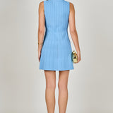 Shank Button Knit Mini Dress