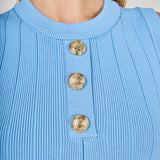 Shank Button Knit Mini Dress
