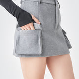 Wool Cargo Skirt