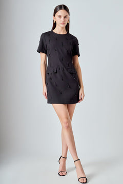 Premium Beaded Mini Dress