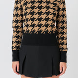 Knit Houndstooth Sweater