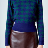 Knit Houndstooth Sweater