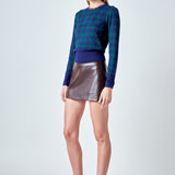 Knit Houndstooth Sweater