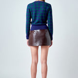 Knit Houndstooth Sweater