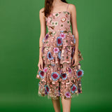 Floral Embroidered Midi Dress