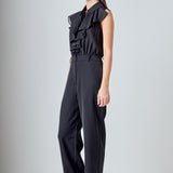 Sleeveless Ruffle Jumpsuit