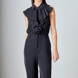 Sleeveless Ruffle Jumpsuit