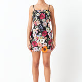 Floral Embroidered Mini Dress
