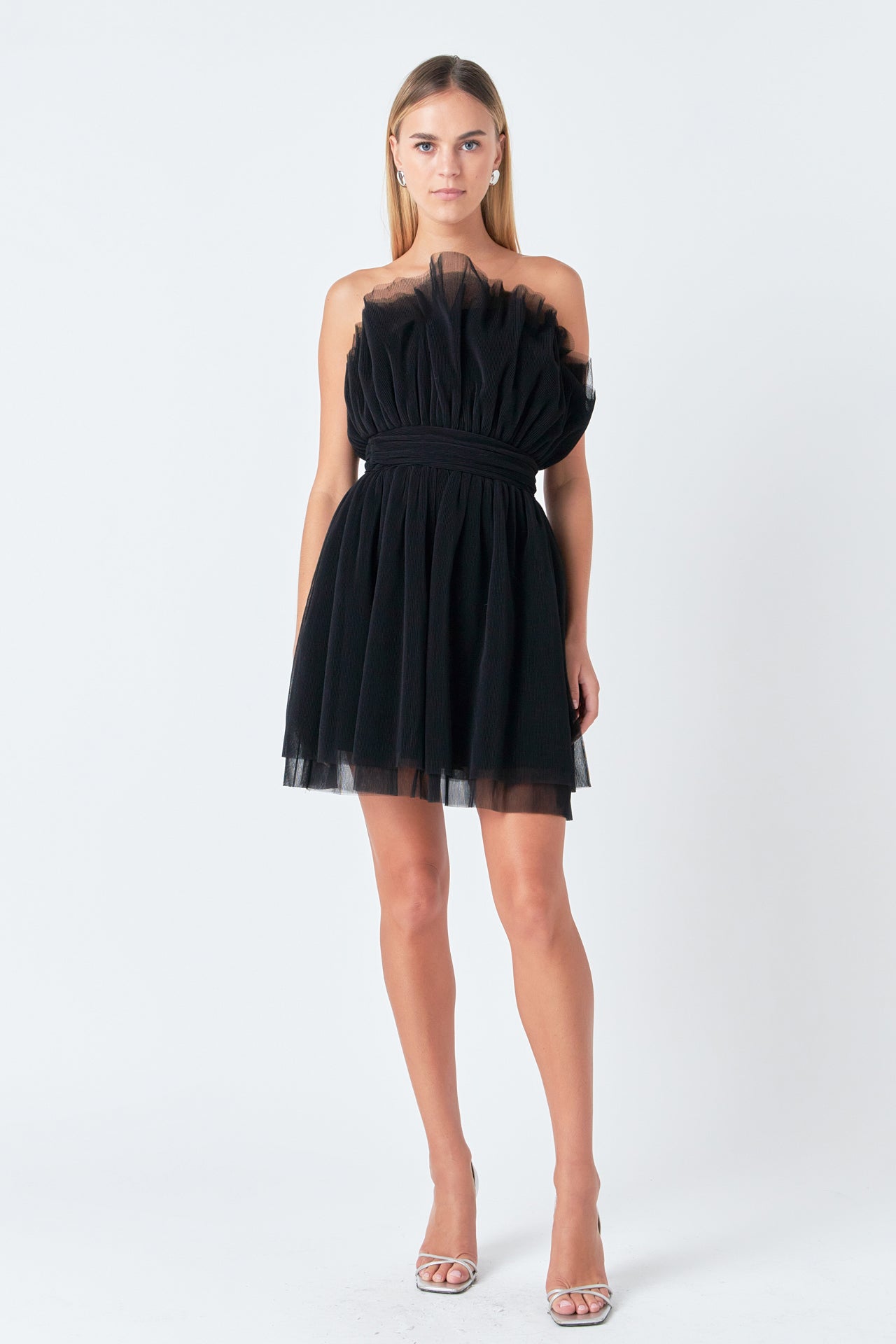 striking sensation black tulle tiered ruffled mini dress Black Tulle Tiered Ruffled Mini Dress | Womens | X-Small (Available in M, L) | 100% Polyester | Lulus | Homecoming