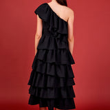 One Shoulder Tiered Maxi Dress