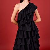 One Shoulder Tiered Maxi Dress