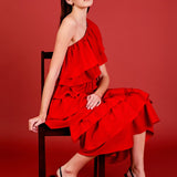 One Shoulder Tiered Maxi Dress
