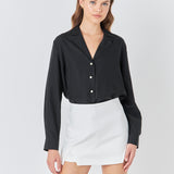 Pearl Button Collared Shirt