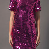 Circle Sequins Mini Dress