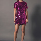 Circle Sequins Mini Dress