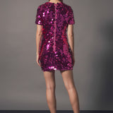 Circle Sequins Mini Dress