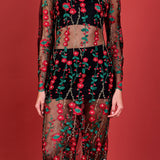 Floral Embroidered Midi Dress