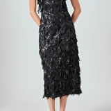 Diagonal Sequins Slip Dress