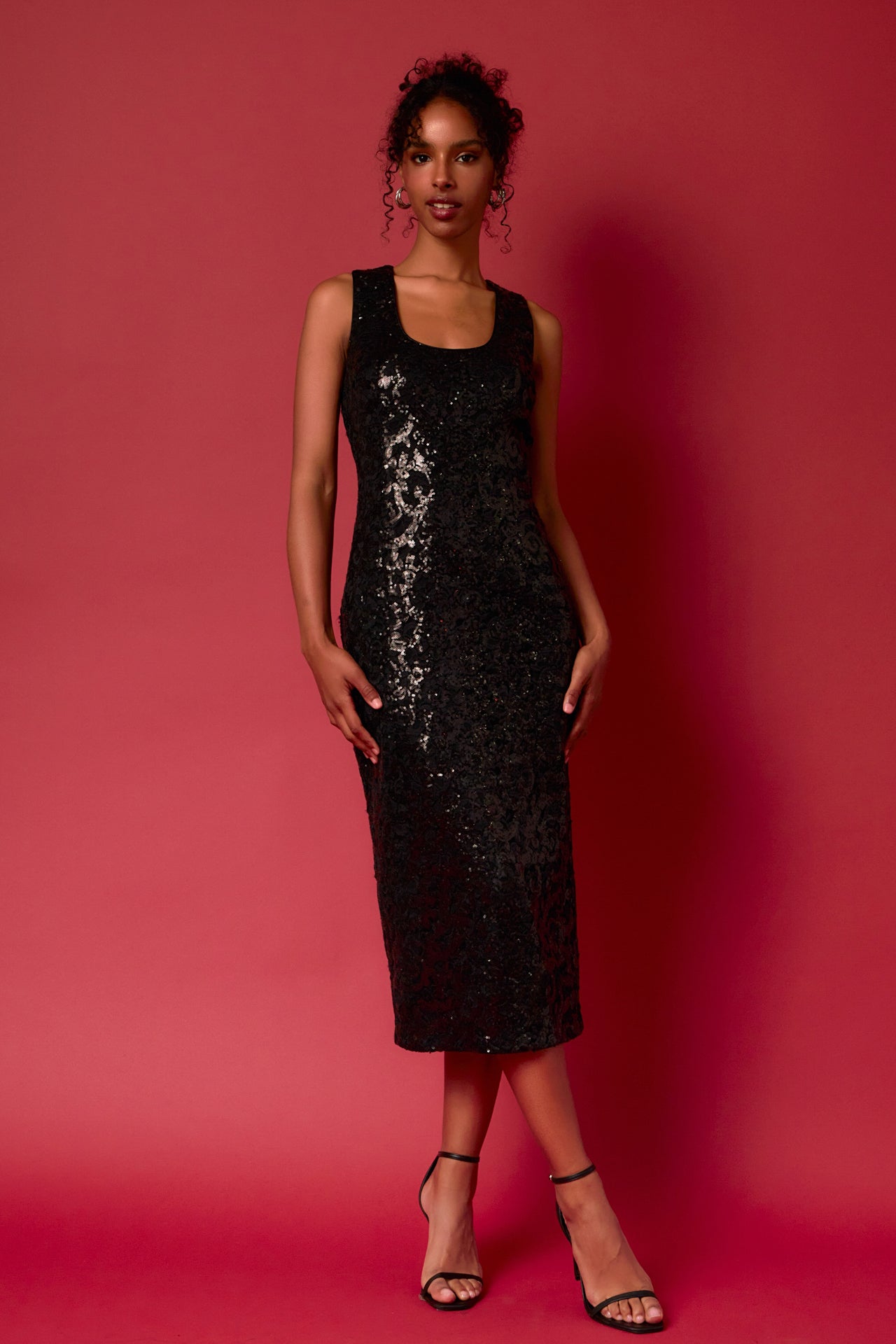 Endless Rose Women's Sequins Crochet Slip Dress - Black Endless Rose Women's Sequins Crochet Slip Dress - Black
